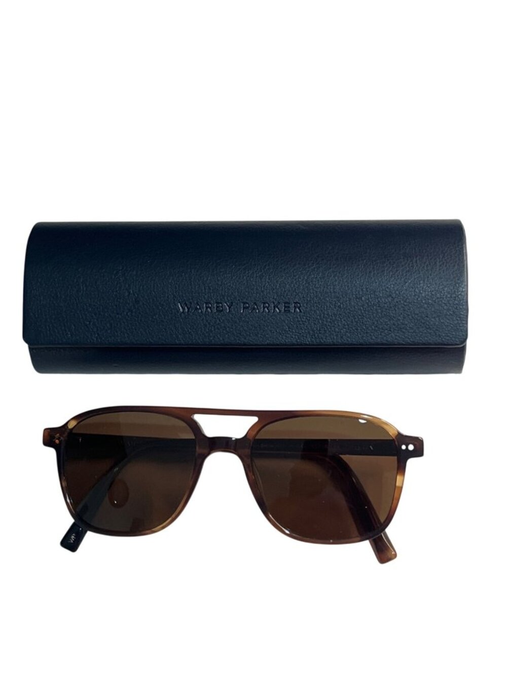 Warby Parker Brimmer Sunglasses Tortoise Frame Brown Lenses 52-18-145 With Case